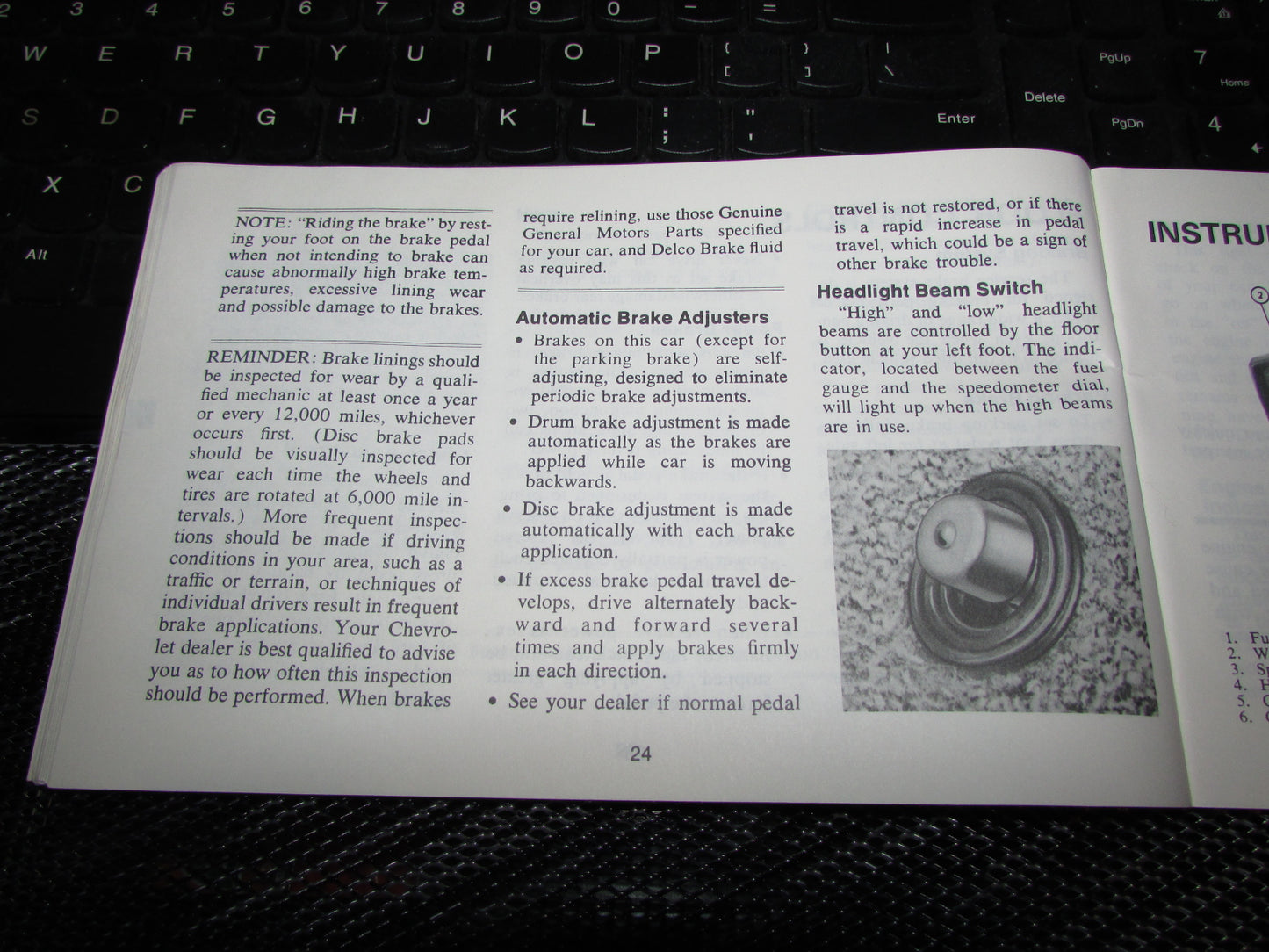 Chevrolet Monte Carlo (1973) Owners Manual