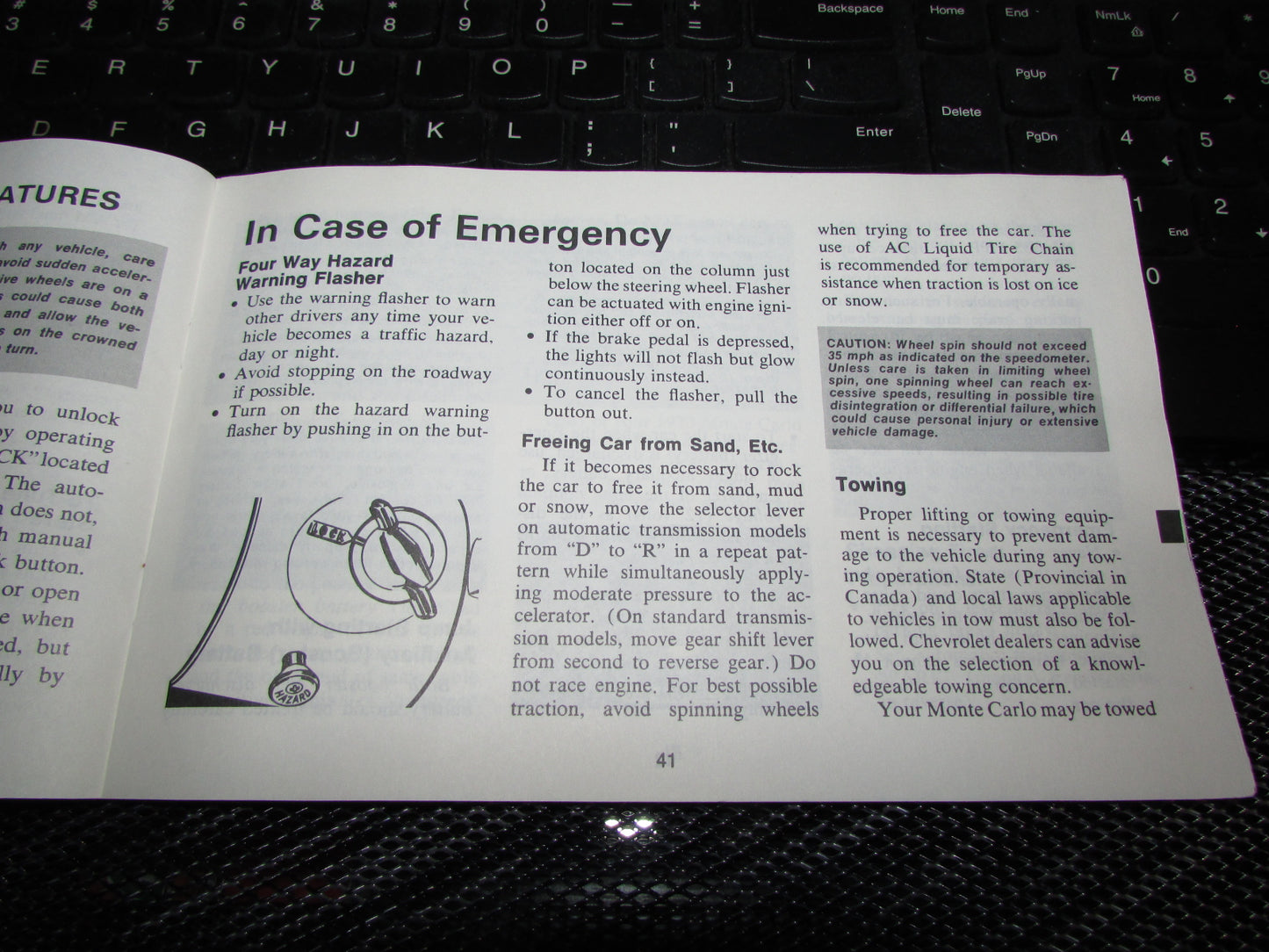 Chevrolet Monte Carlo (1973) Owners Manual