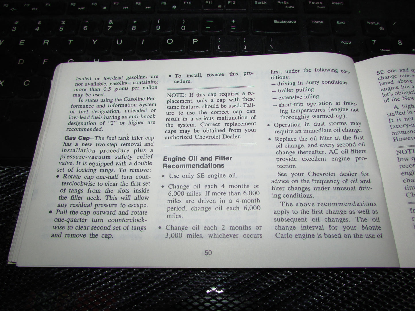 Chevrolet Monte Carlo (1973) Owners Manual