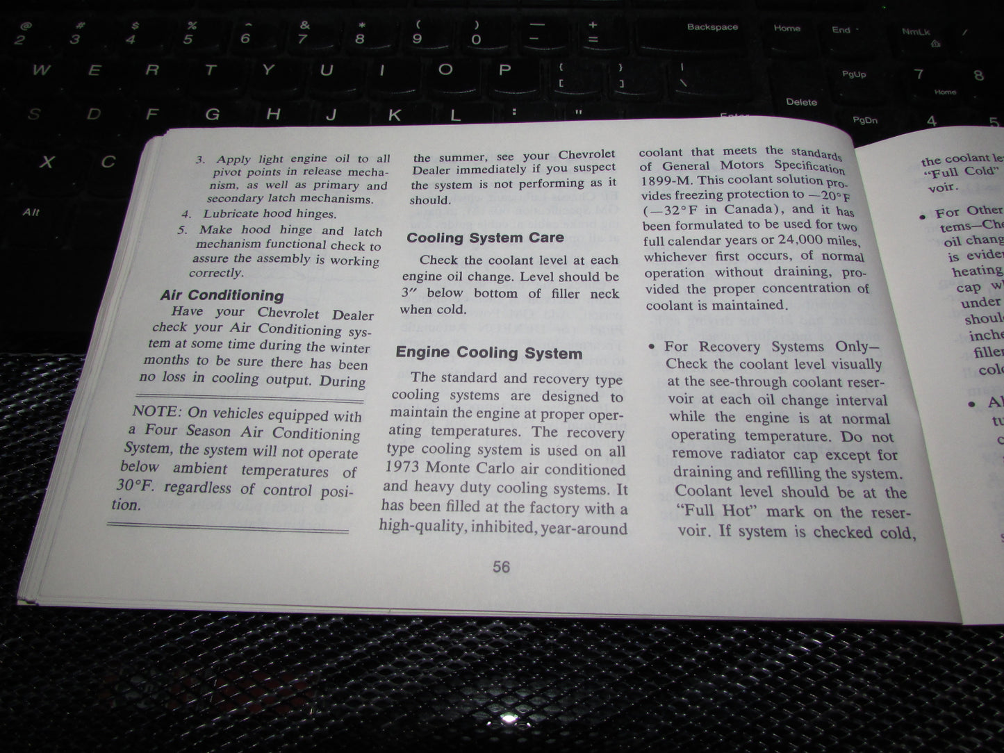 Chevrolet Monte Carlo (1973) Owners Manual