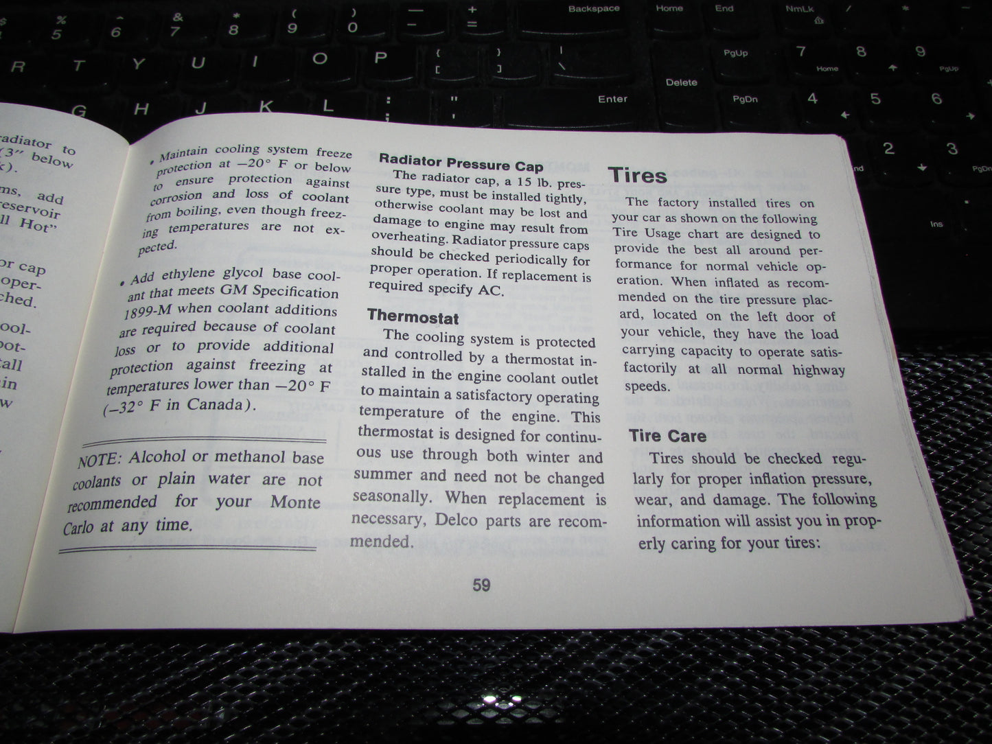 Chevrolet Monte Carlo (1973) Owners Manual