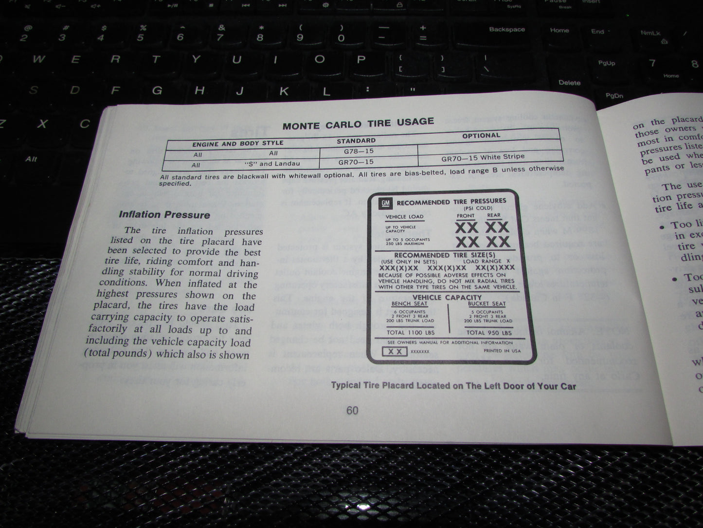 Chevrolet Monte Carlo (1973) Owners Manual