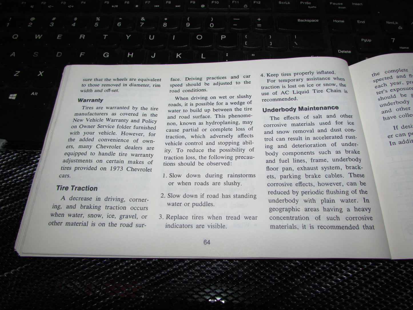 Chevrolet Monte Carlo (1973) Owners Manual