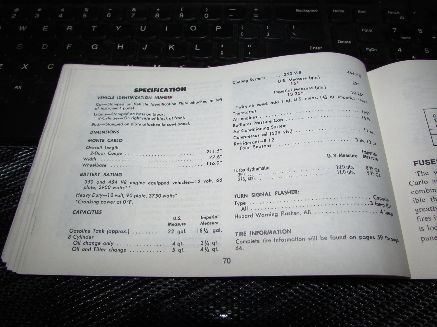 Chevrolet Monte Carlo (1973) Owners Manual