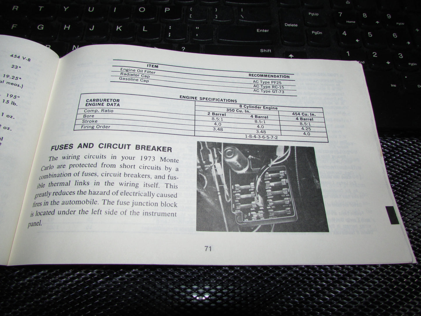 Chevrolet Monte Carlo (1973) Owners Manual