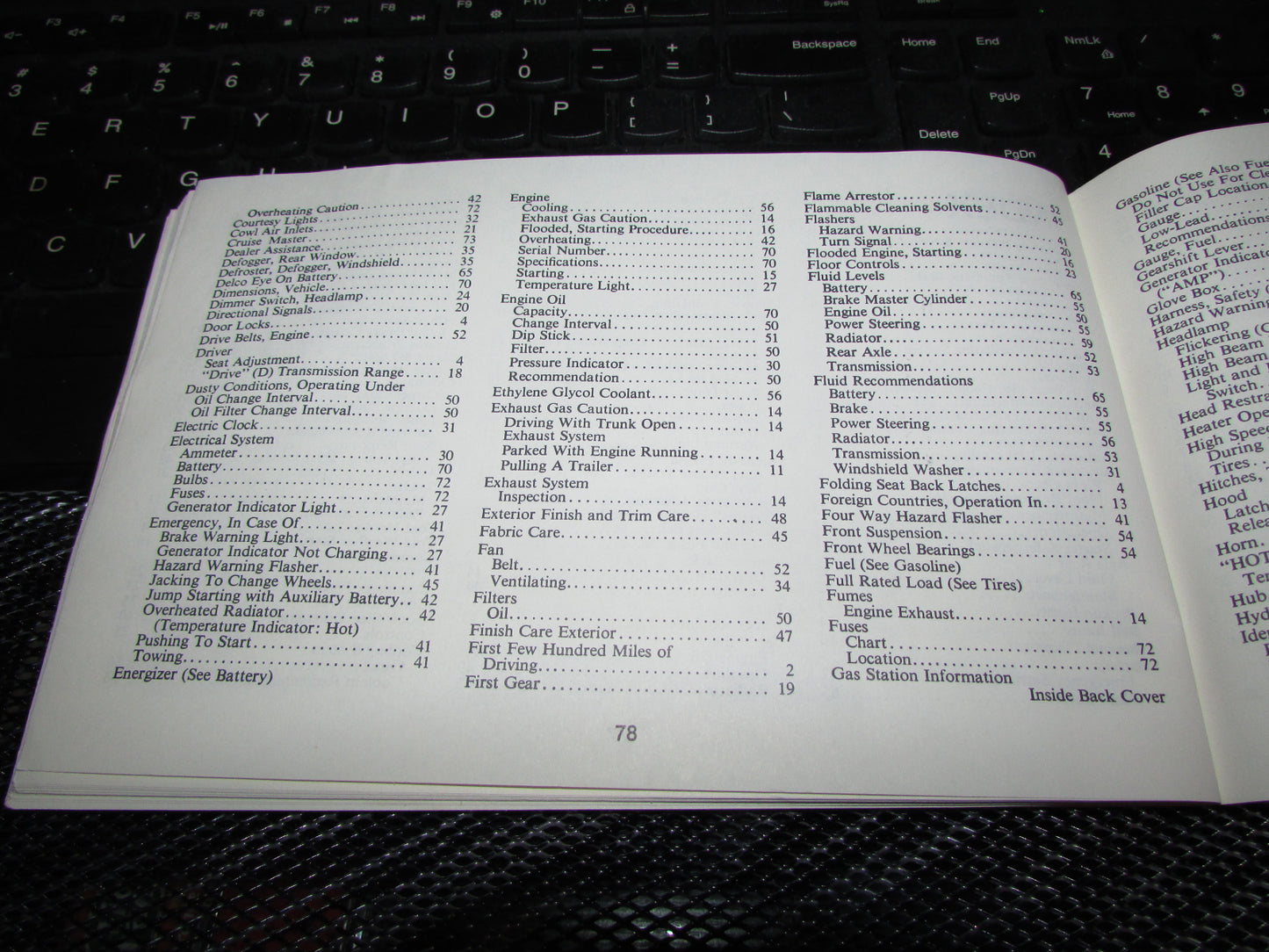 Chevrolet Monte Carlo (1973) Owners Manual