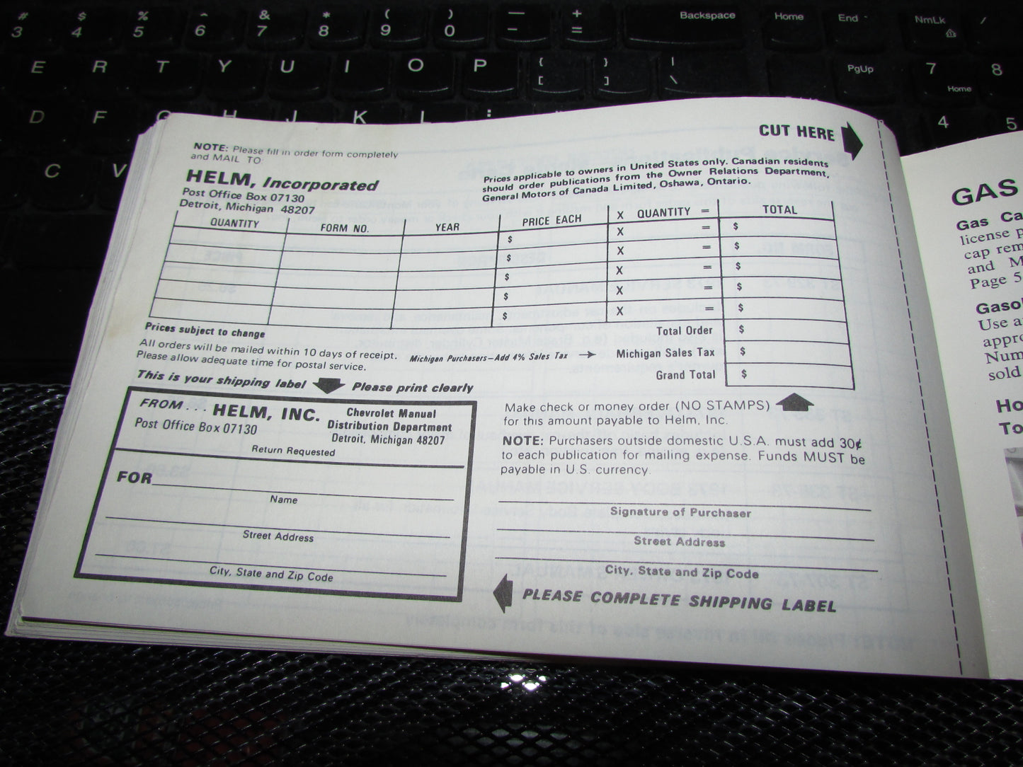 Chevrolet Monte Carlo (1973) Owners Manual