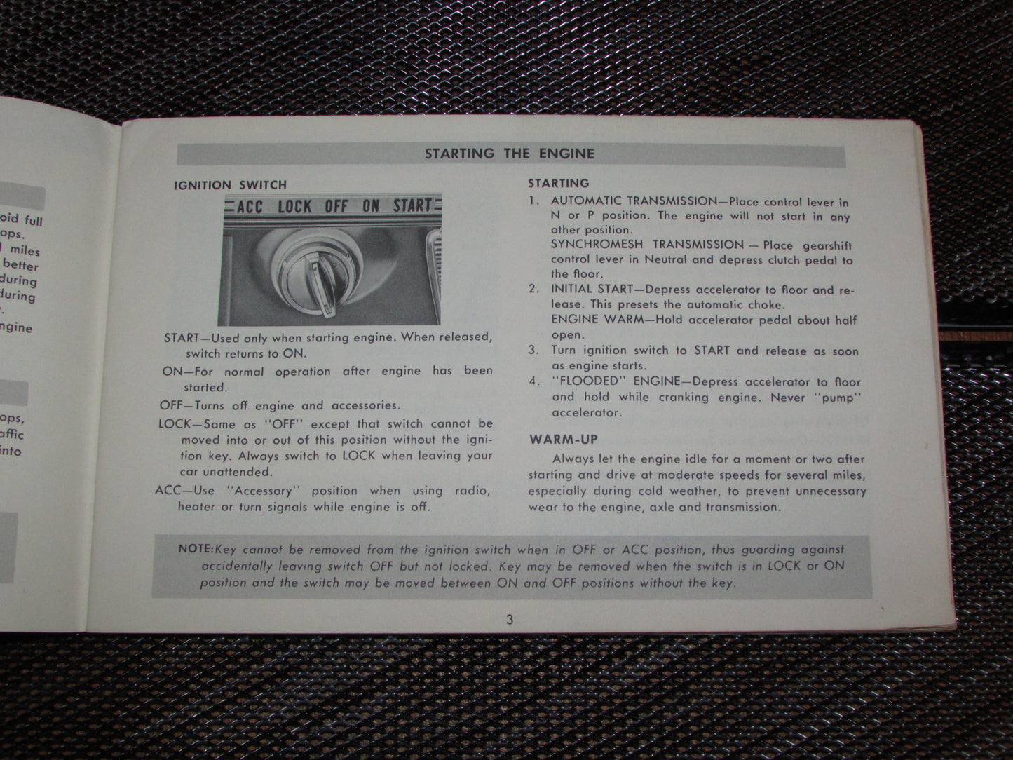 Chevrolet Passenger Car (1961) Owners Manual