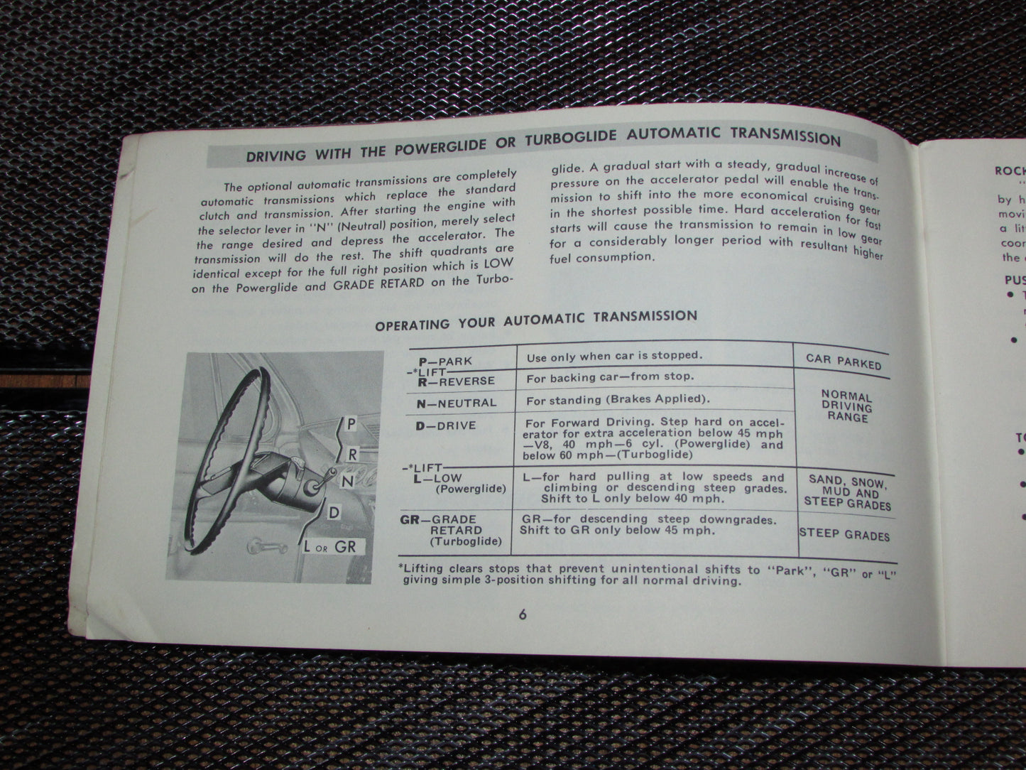 Chevrolet Passenger Car (1961) Owners Manual