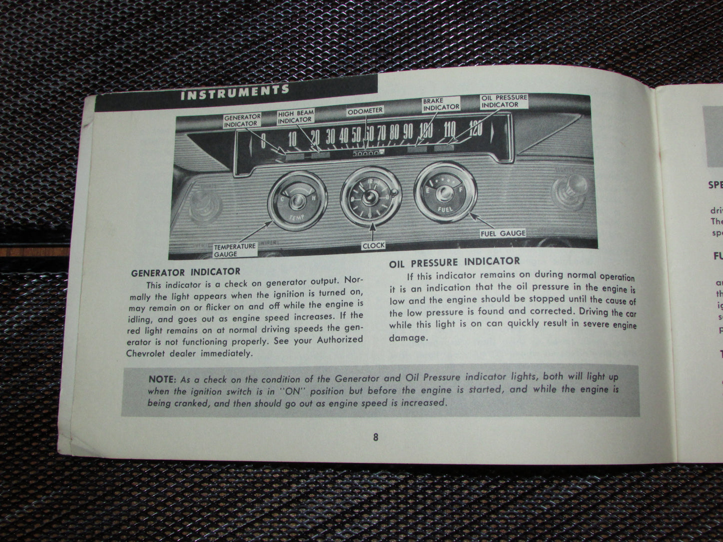 Chevrolet Passenger Car (1961) Owners Manual