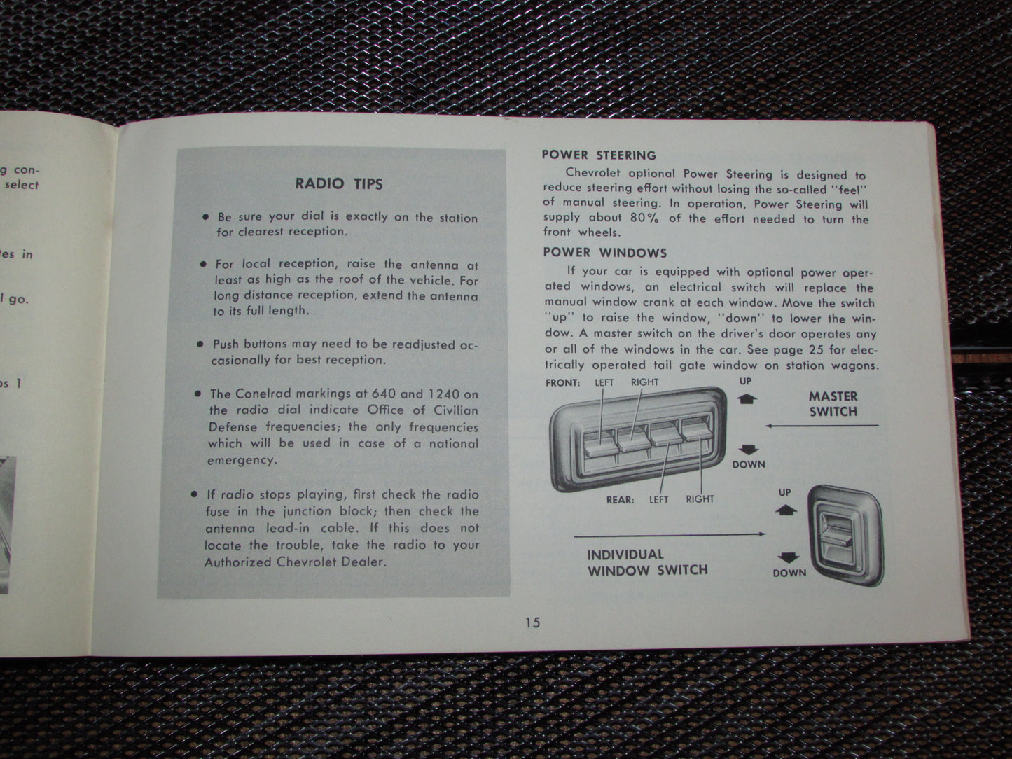Chevrolet Passenger Car (1961) Owners Manual