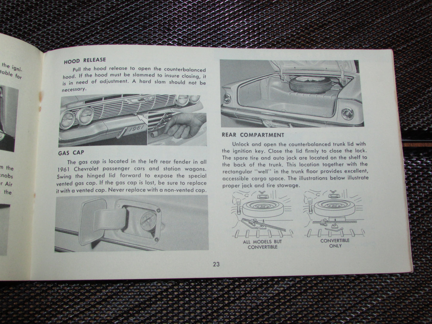 Chevrolet Passenger Car (1961) Owners Manual