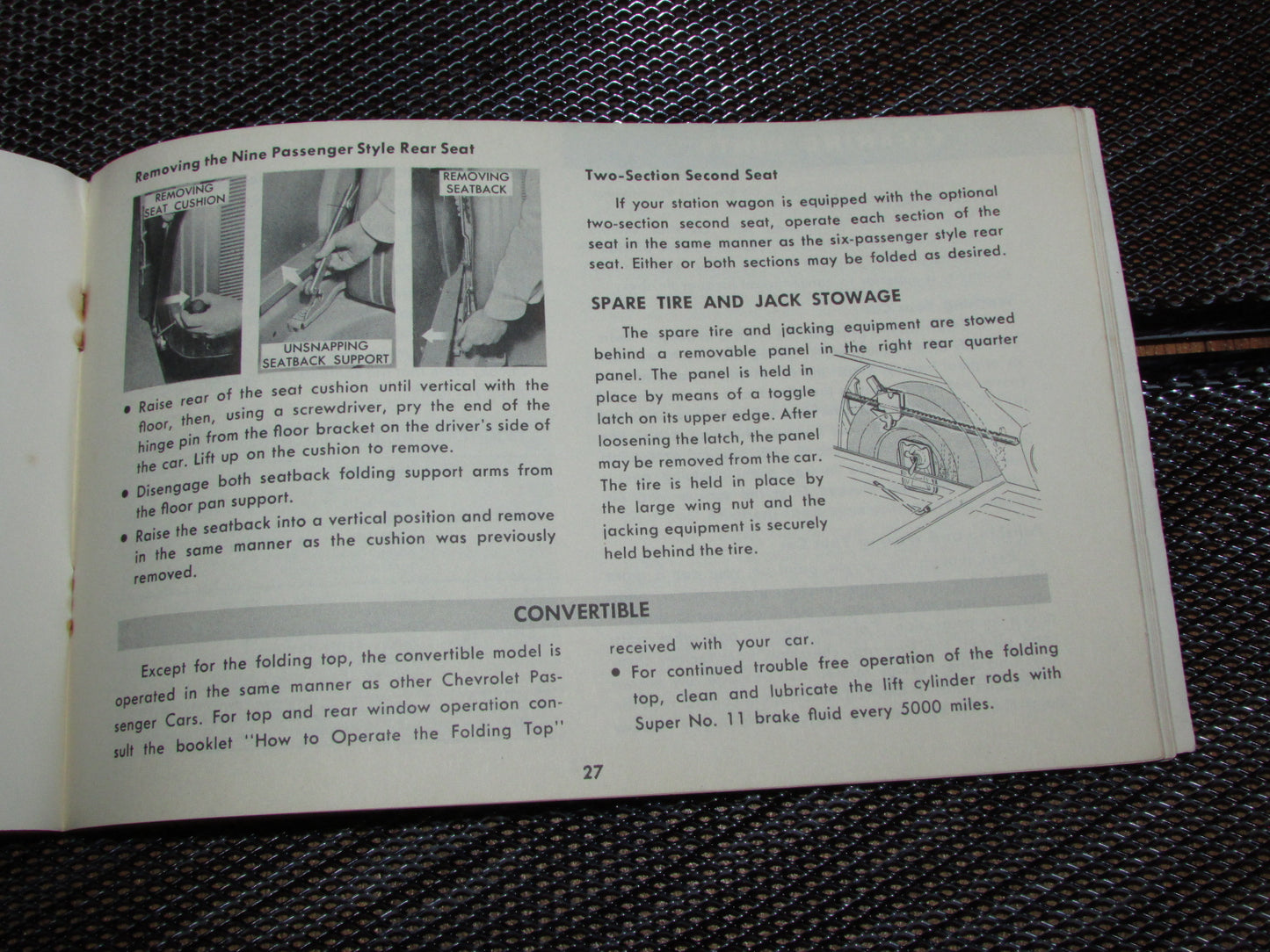 Chevrolet Passenger Car (1961) Owners Manual
