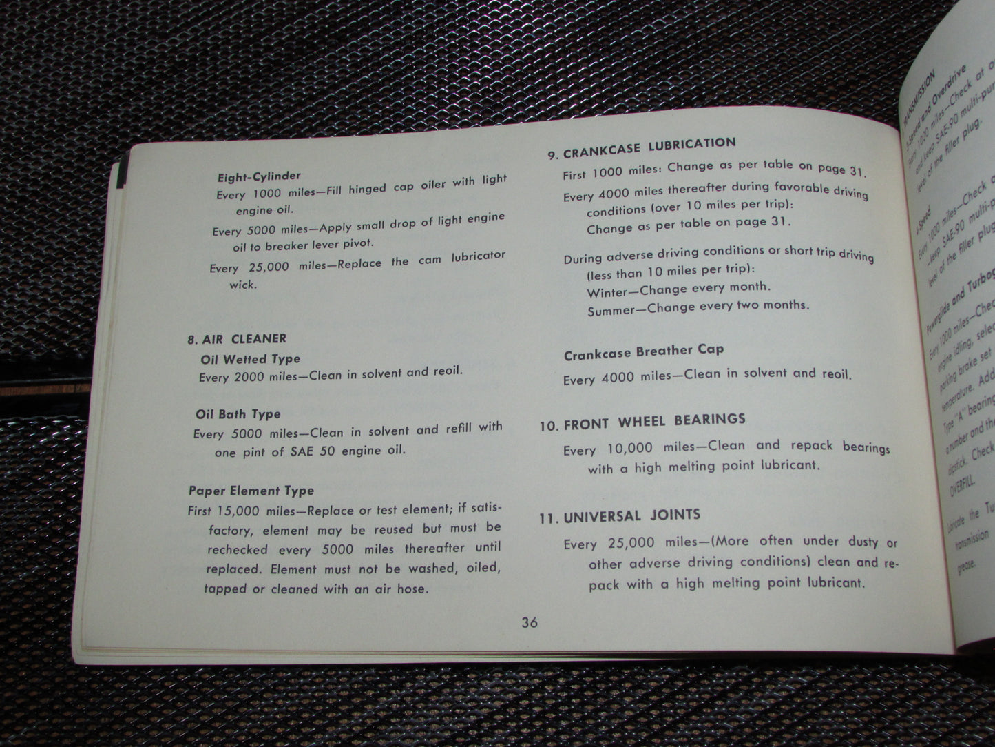 Chevrolet Passenger Car (1961) Owners Manual
