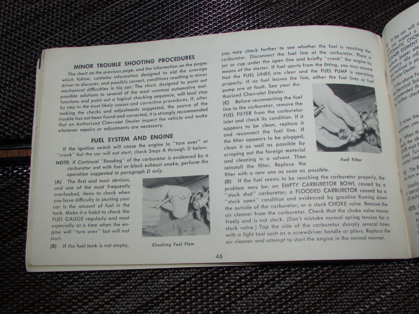 Chevrolet Passenger Car (1961) Owners Manual