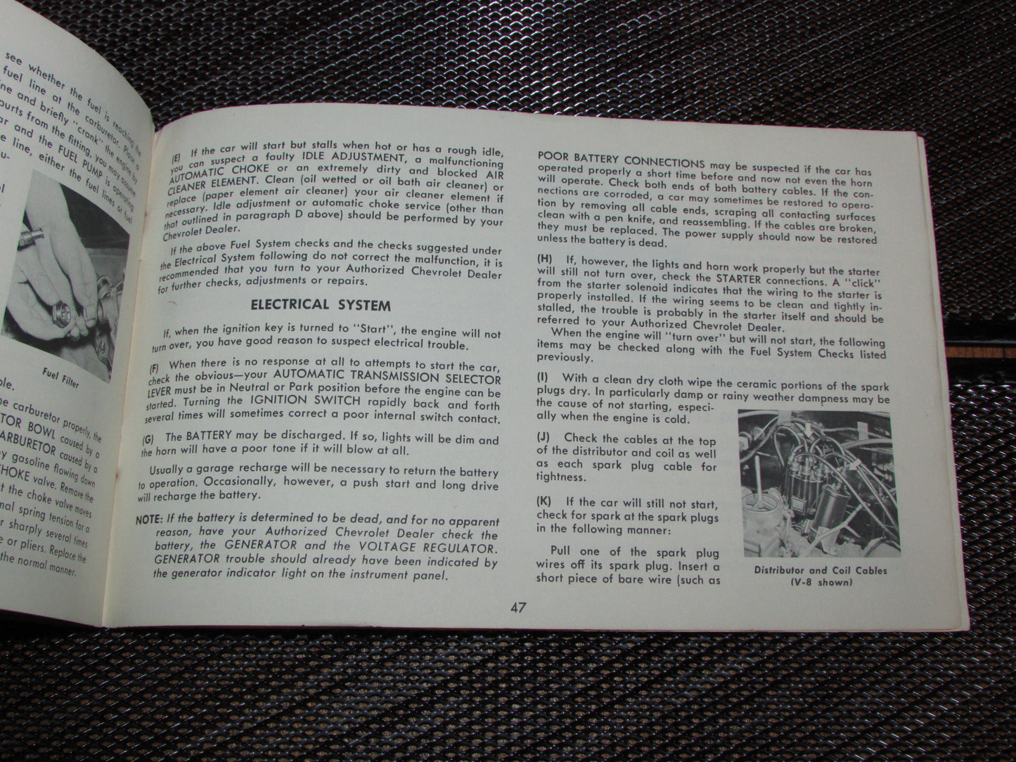 Chevrolet Passenger Car (1961) Owners Manual