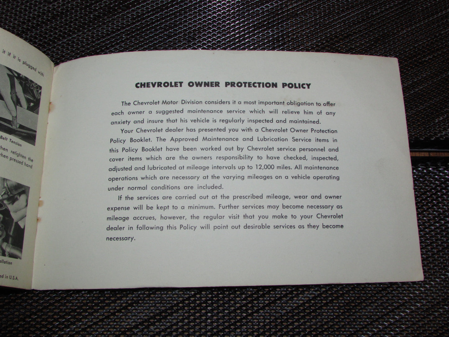 Chevrolet Passenger Car (1961) Owners Manual