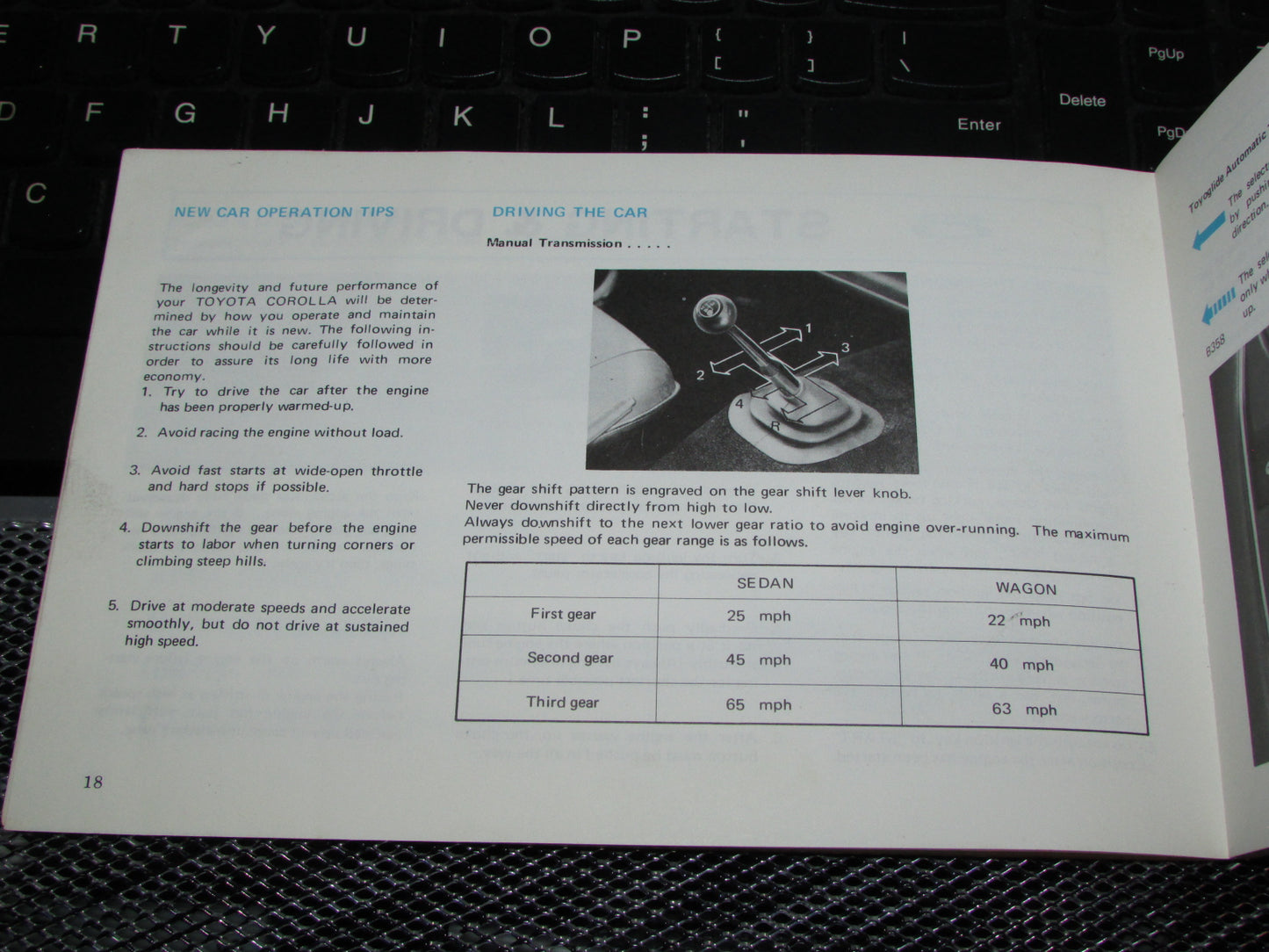 Toyota Corolla (1970) Owners Manual