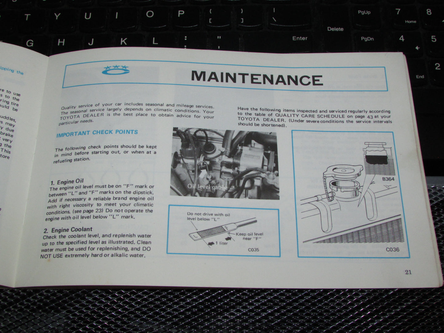 Toyota Corolla (1970) Owners Manual