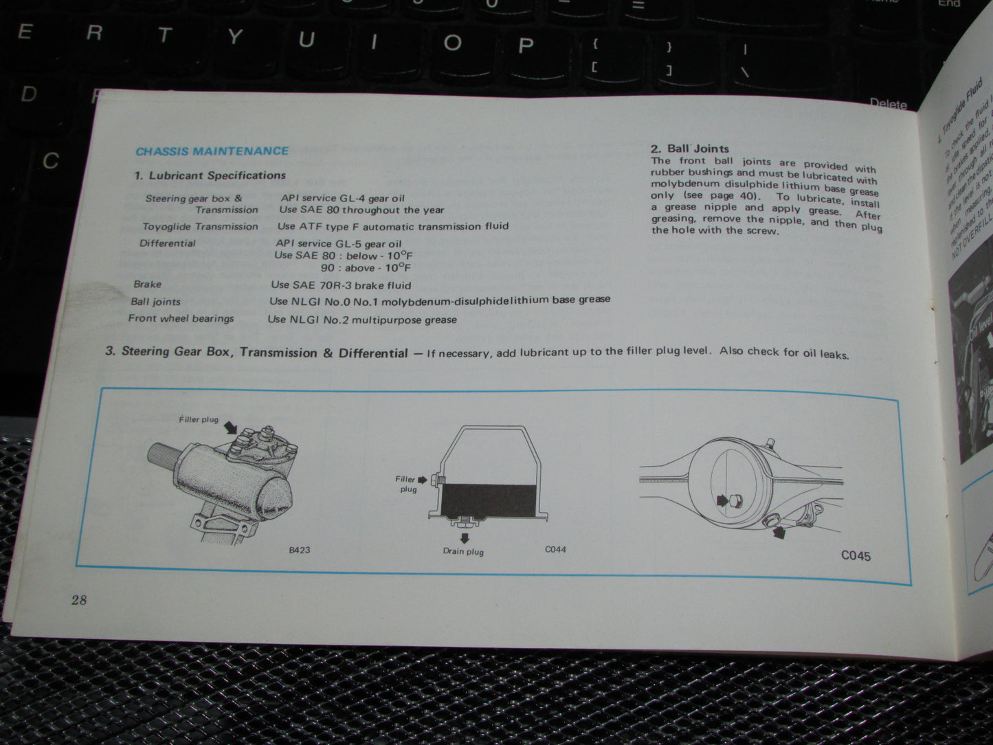 Toyota Corolla (1970) Owners Manual