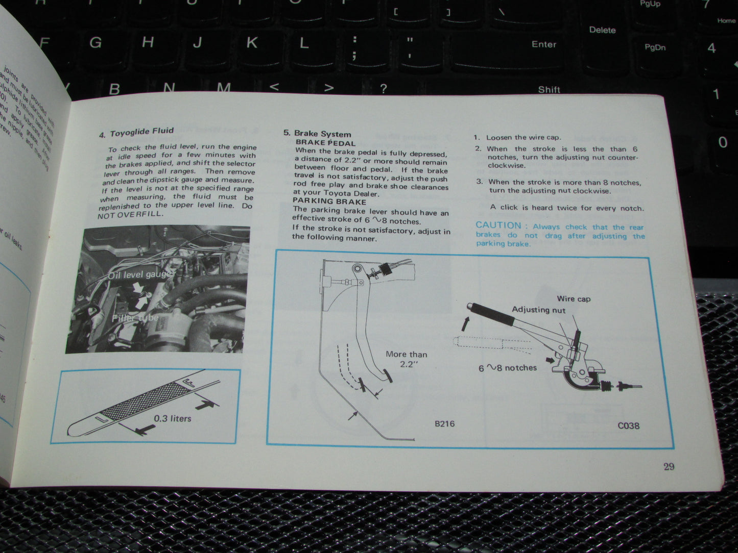 Toyota Corolla (1970) Owners Manual