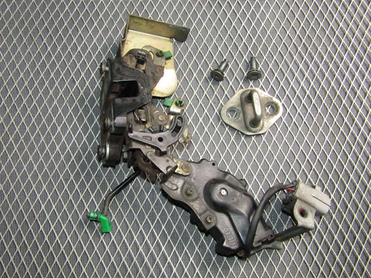 87-91 Toyota Crown Royal Saloon OEM Door Latch Actuator & Striker - Rear Left