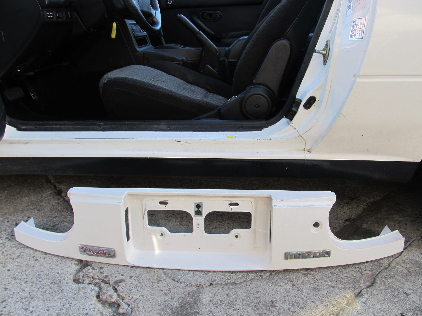 94 95 96 97 Mazda Miata OEM Rear Trunk License Plate Cover Panel