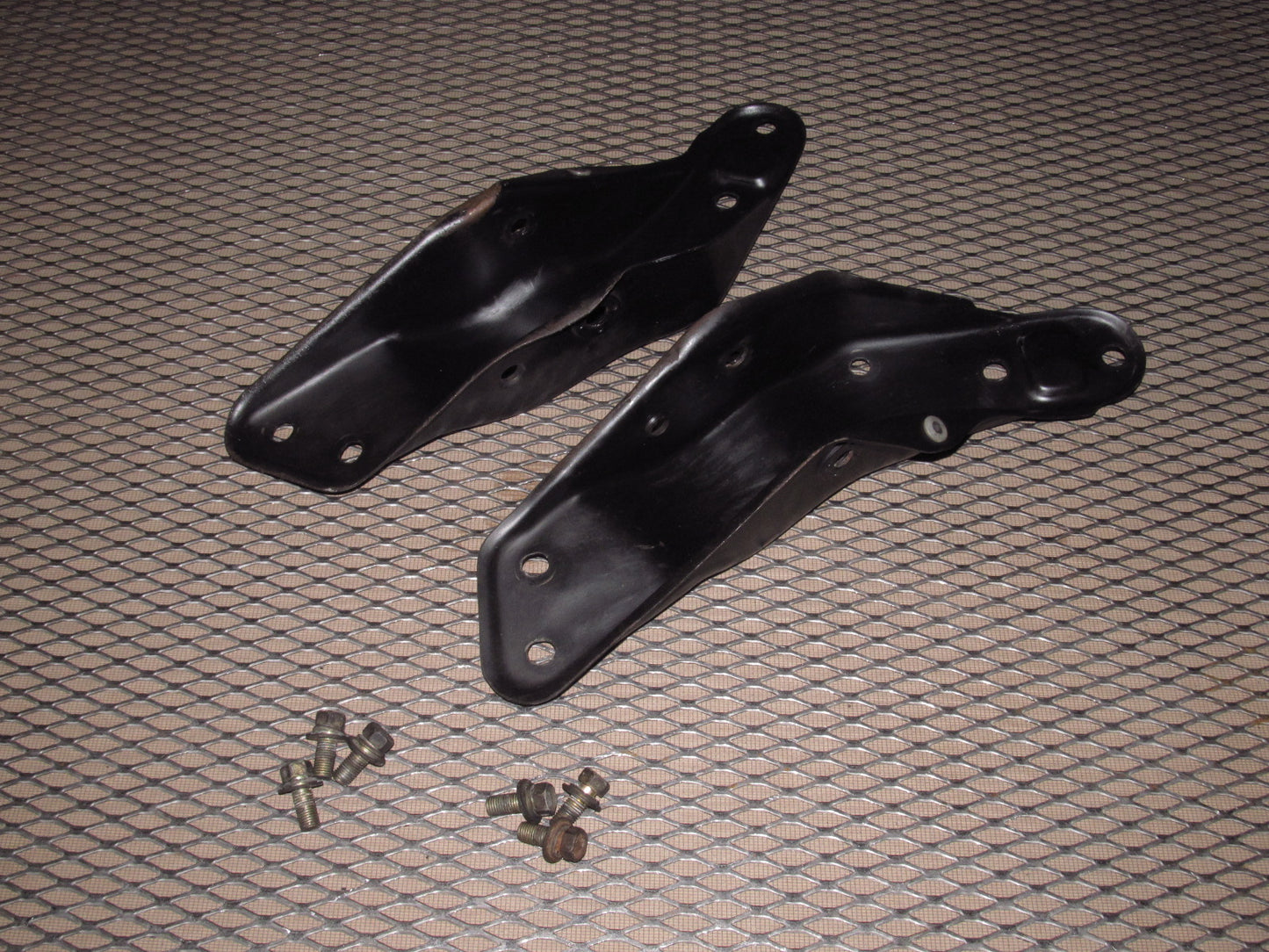87 88 89 Nissan 300zx OEM Front Tension Rod Bracket Brace - Set