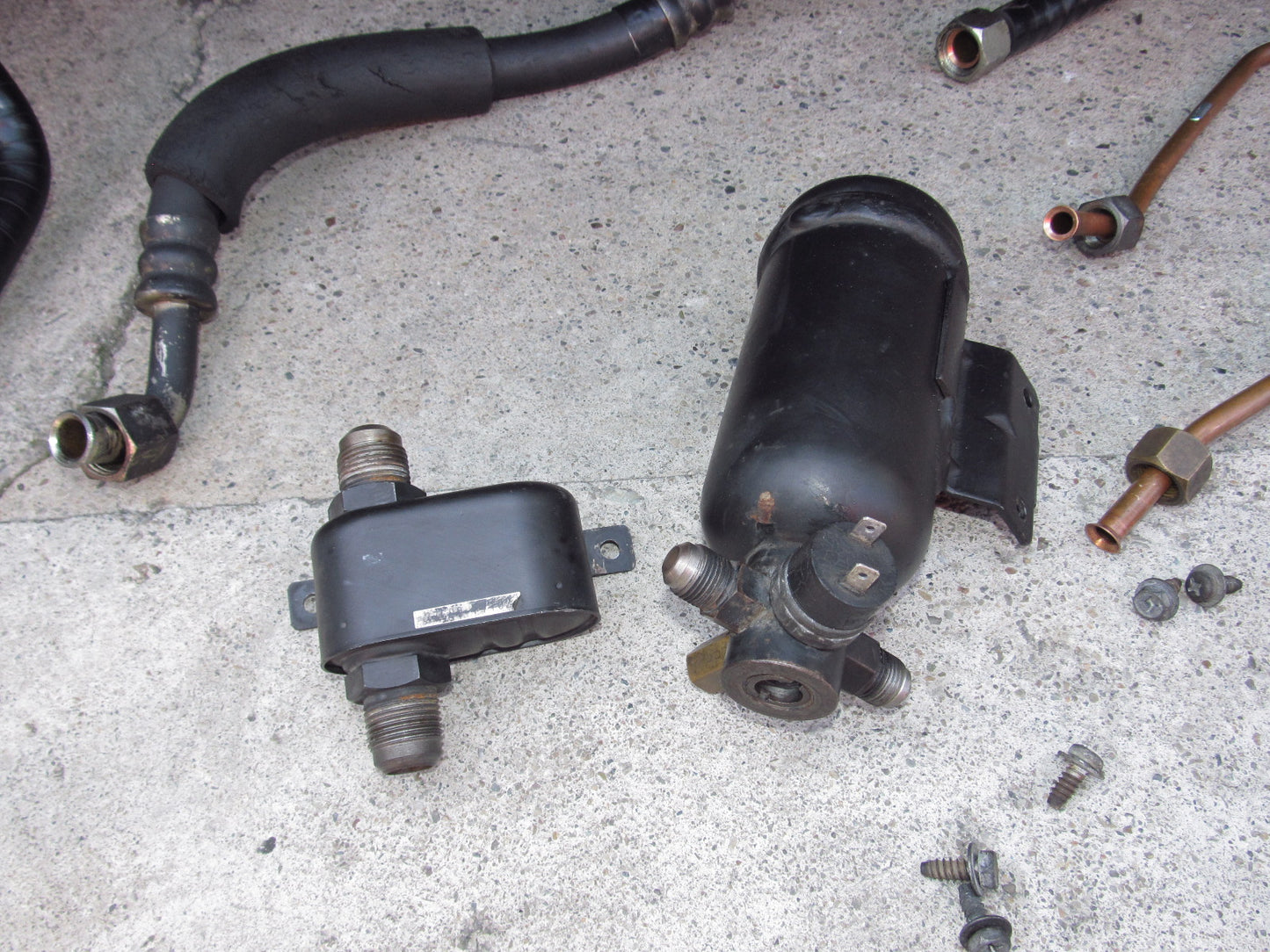 79 80 Datsun 280zx OEM A/C Fitting & Drier Set