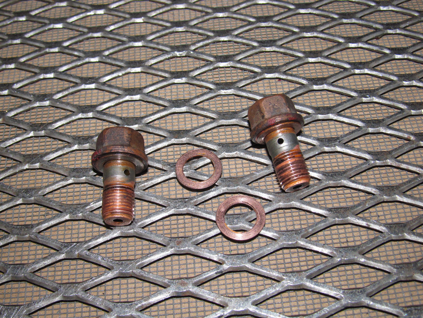 91 92 93 94 95 Toyota MR2 OEM Rear Brake Hose Banjo Bolt Set