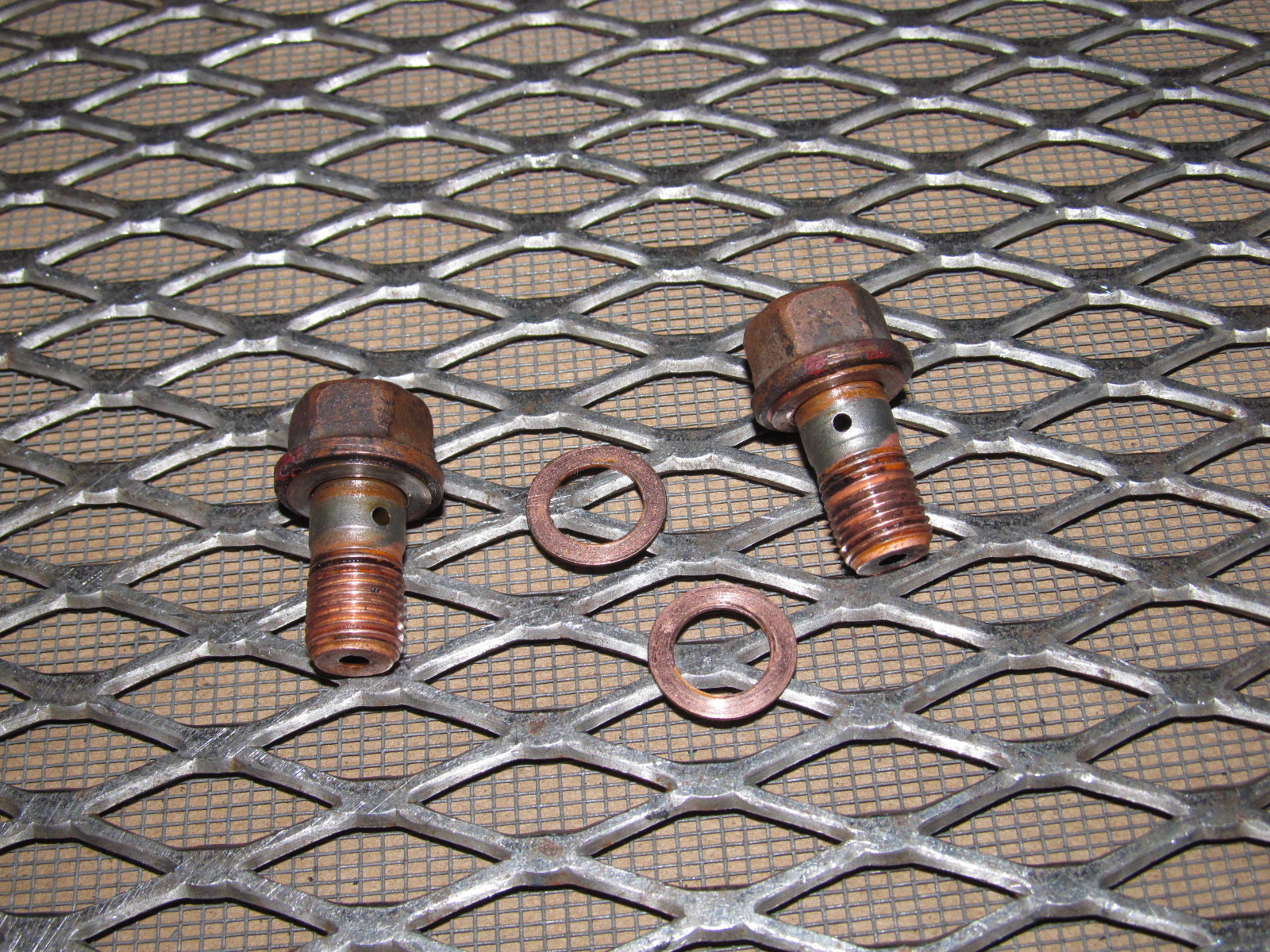 91 92 93 94 95 Toyota MR2 OEM Rear Brake Hose Banjo Bolt Set