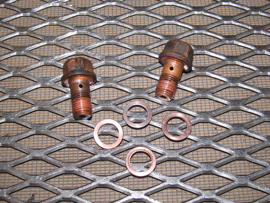 91 92 93 94 95 Toyota MR2 OEM Front Brake Caliper Hose Banjo Bolt - Set