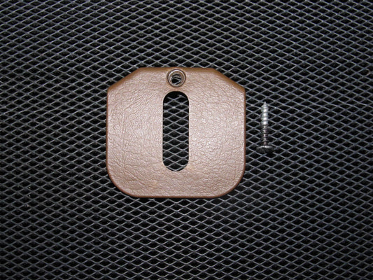 90-96 Nissan 300zx OEM Brown Interior Hatch Trunk Latch Striker Bezel Trim Cover
