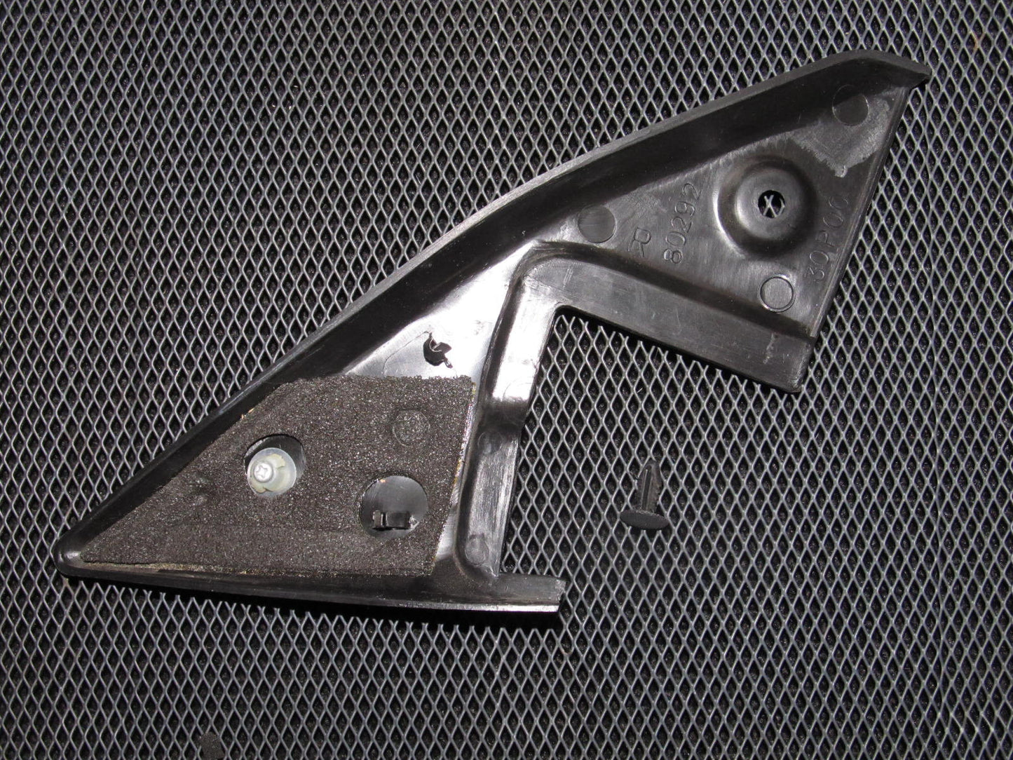 90-96 Nissan 300zx OEM Black Door Panel Mirror Cover Trim - Passenger Side - Right