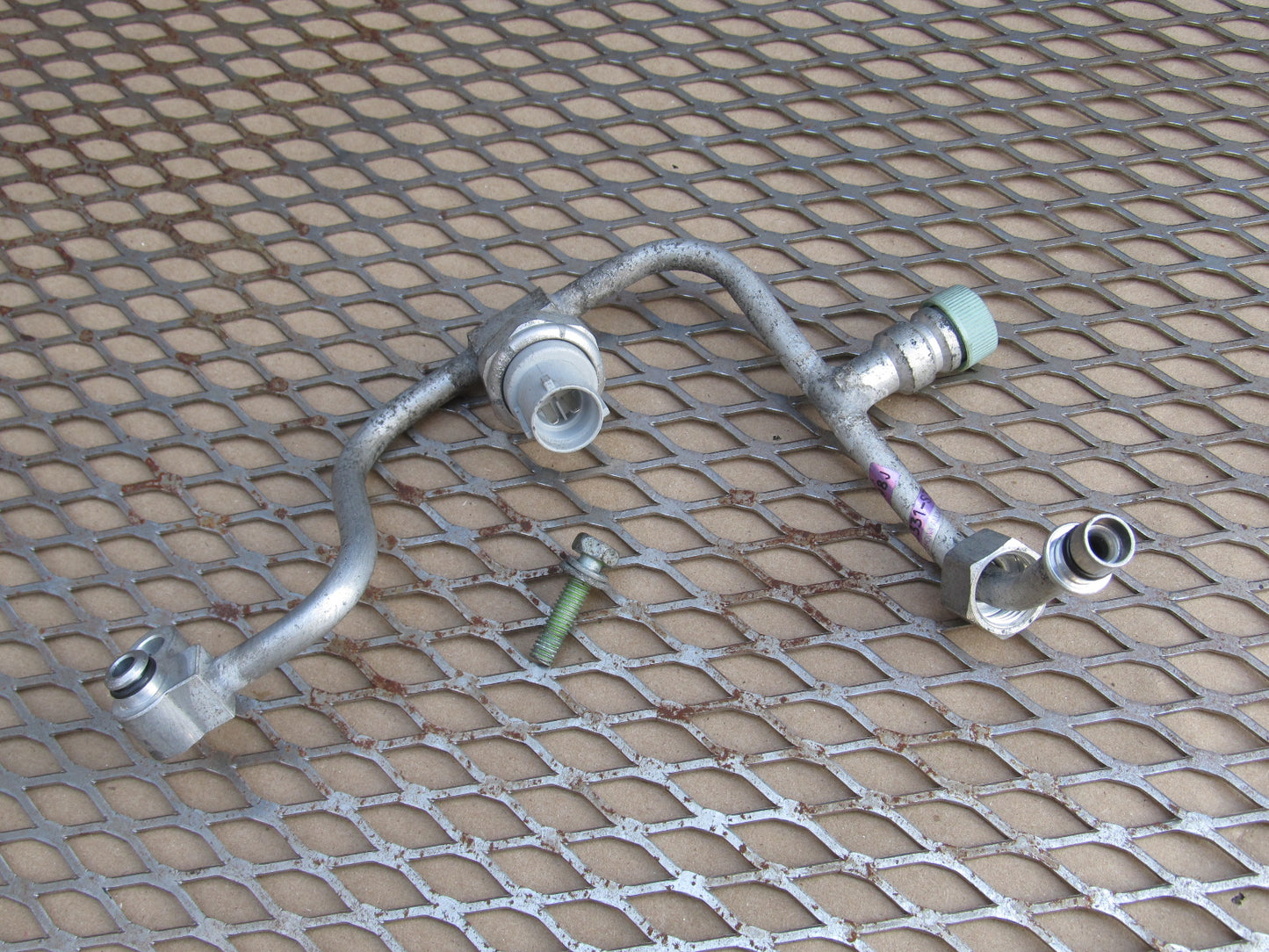 97 98 99 00 01 Honda Prelude OEM A/C Condenser Fitting Line & Pressure Sensor