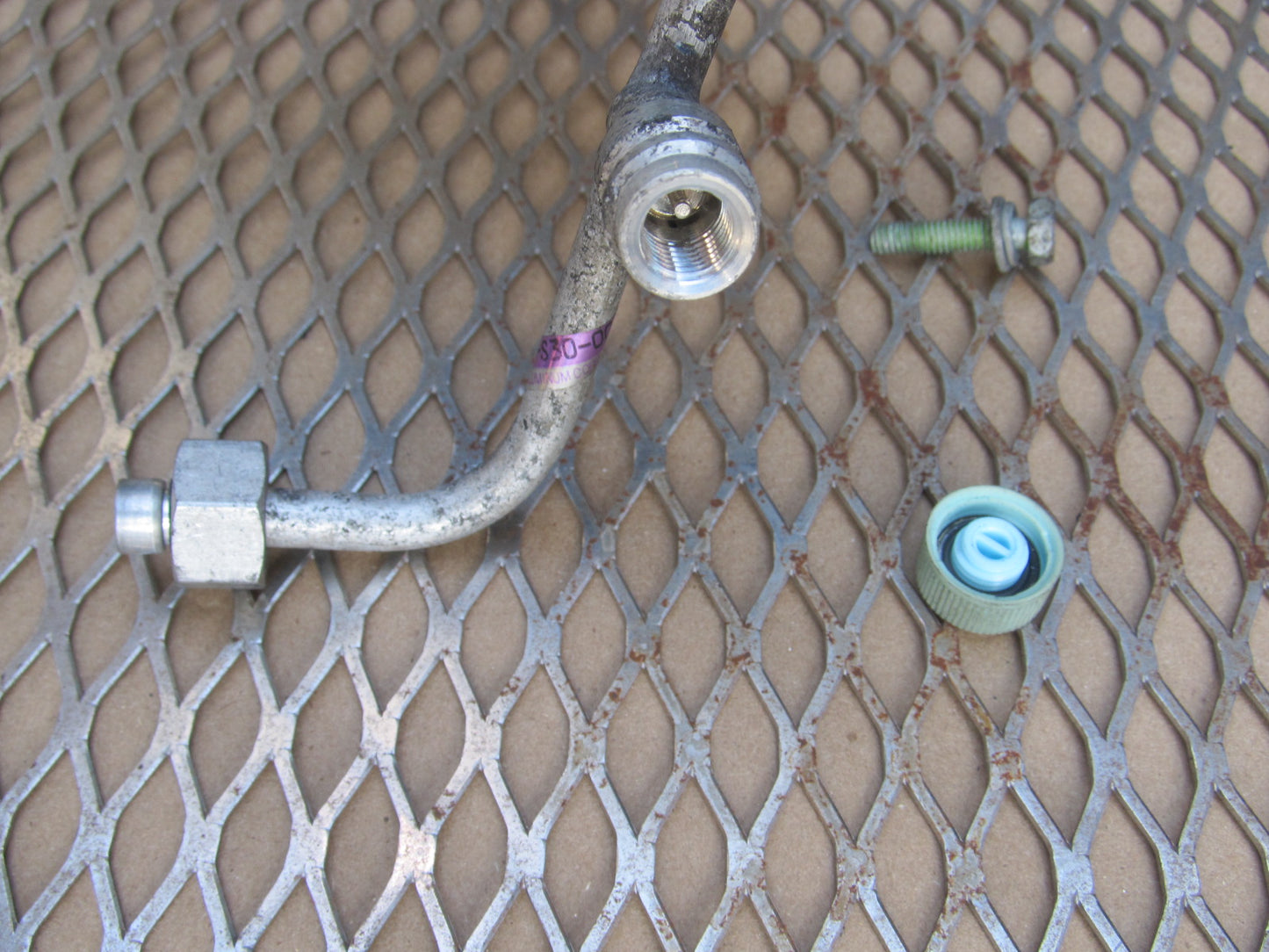 97 98 99 00 01 Honda Prelude OEM A/C Condenser Fitting Line & Pressure Sensor