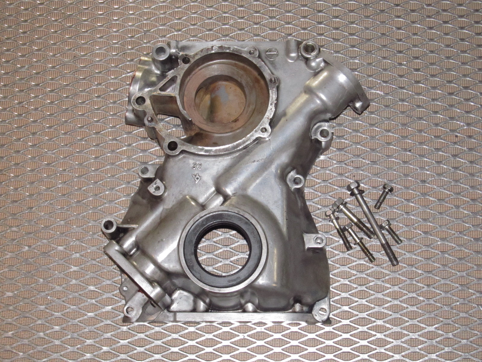 79 80 Datsun 280zx OEM Engine Oil Pump & Water Pump Housing Cover