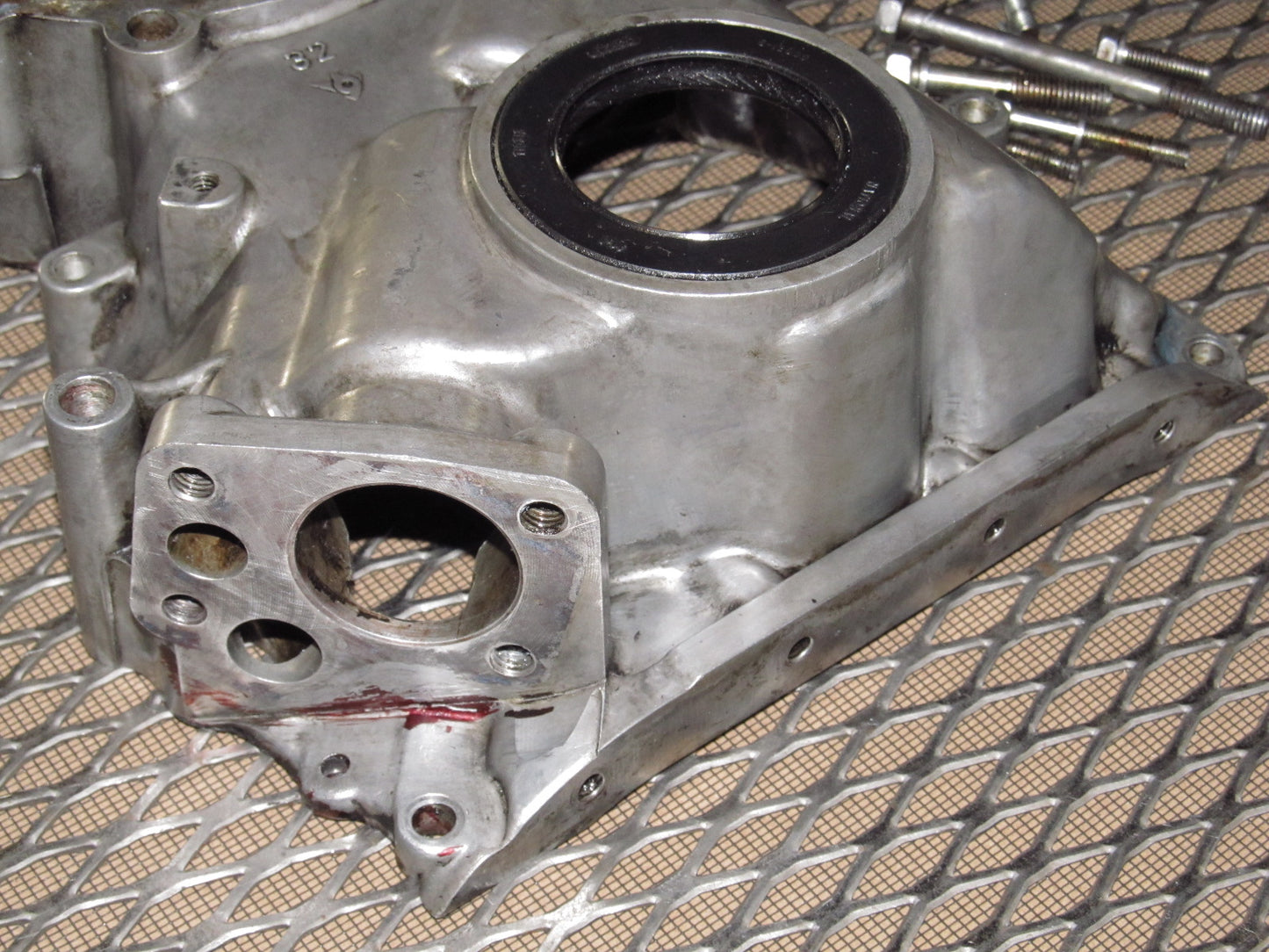 79 80 Datsun 280zx OEM Engine Oil Pump & Water Pump Housing Cover
