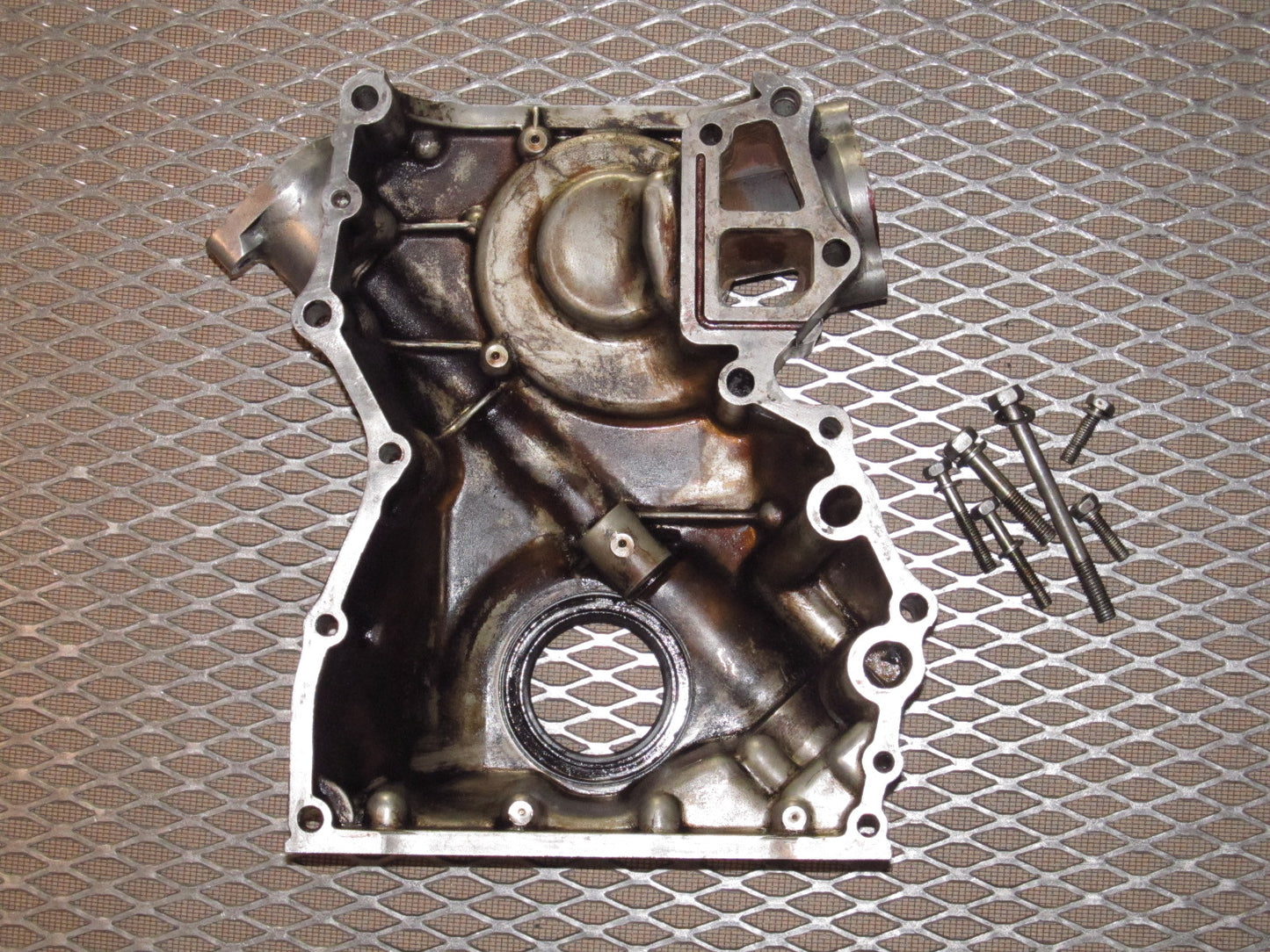 79 80 Datsun 280zx OEM Engine Oil Pump & Water Pump Housing Cover