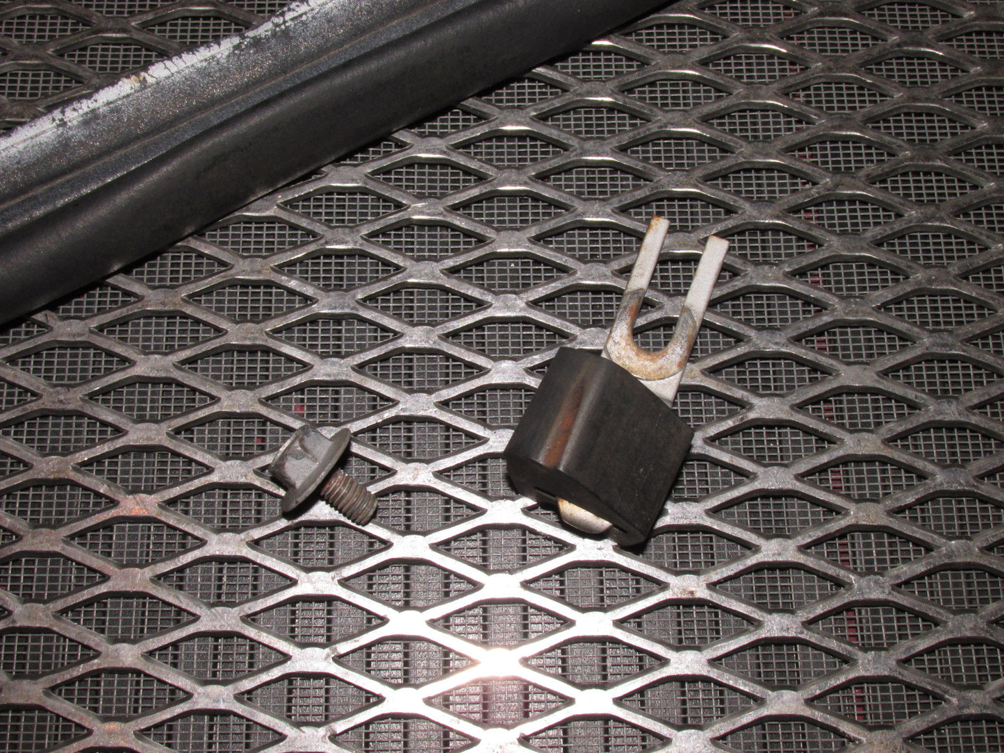 84 85 Mazda RX7 OEM Hood Stopper & Stripping