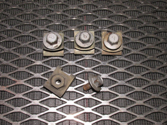 84 85 Mazda RX7 OEM Front Bumper Lower Skirt Bolts & Clips