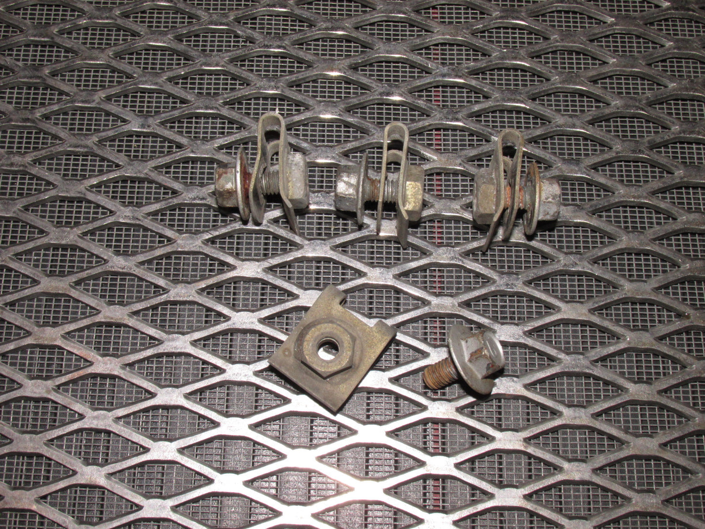 84 85 Mazda RX7 OEM Front Bumper Lower Skirt Bolts & Clips