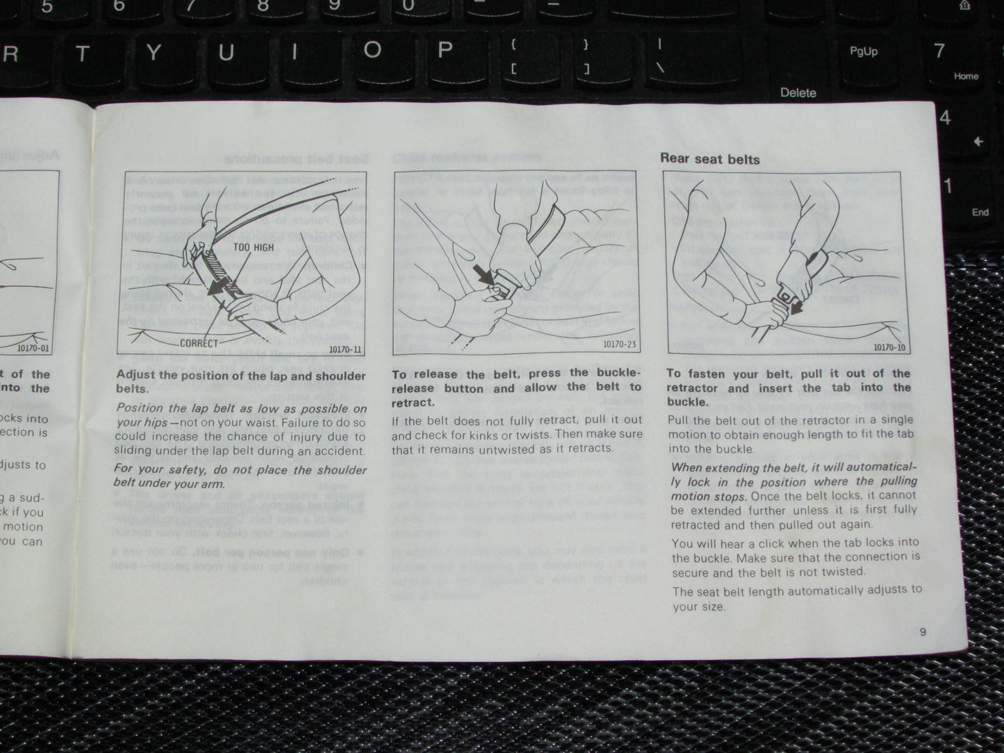 Toyota Celica (1985) Owners Manual