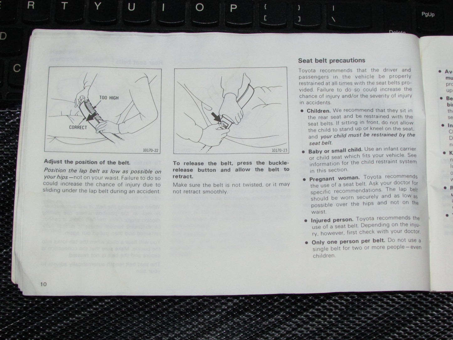 Toyota Celica (1985) Owners Manual