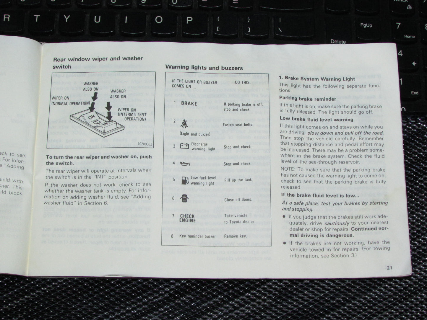 Toyota Celica (1985) Owners Manual