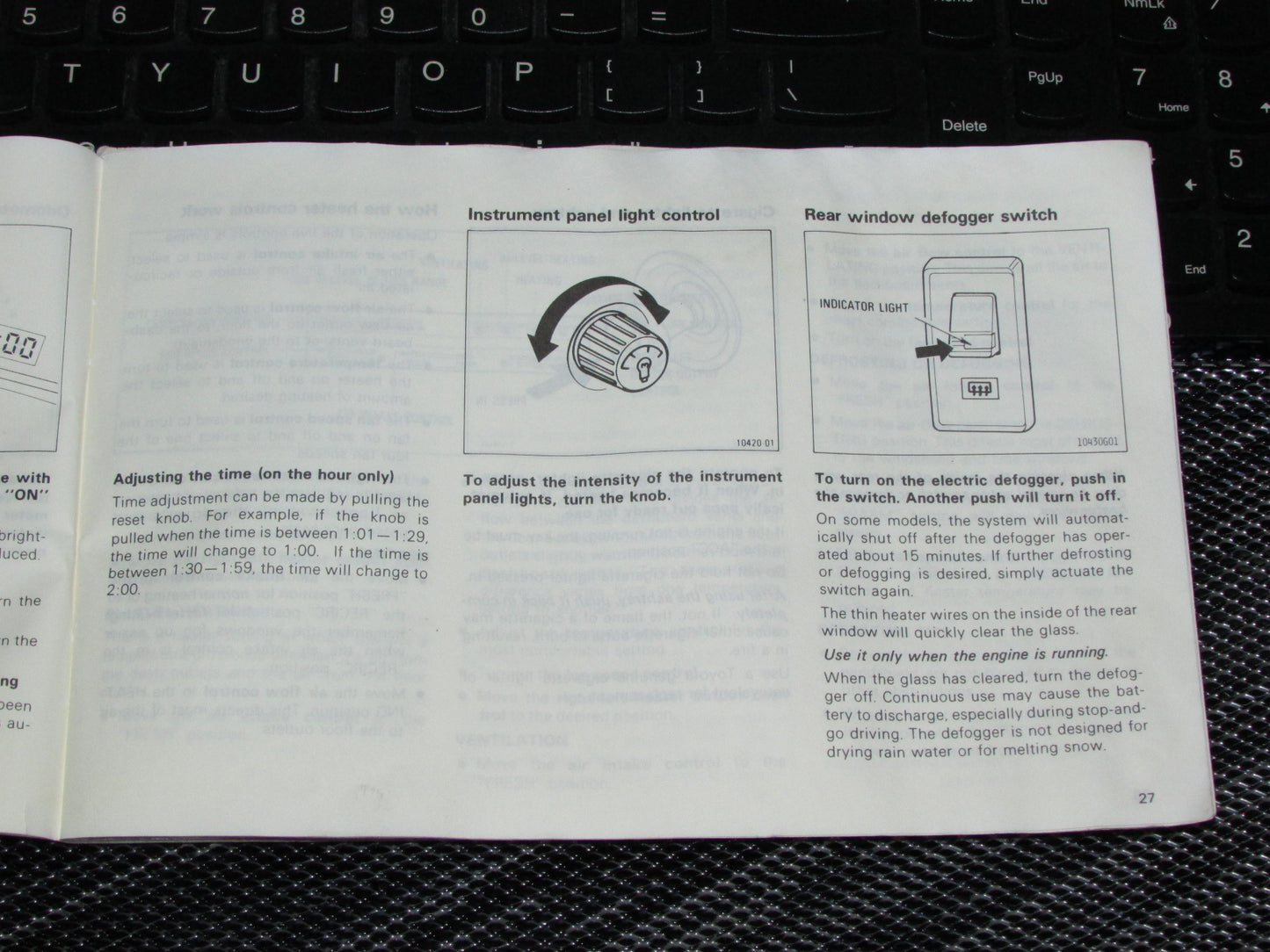 Toyota Celica (1985) Owners Manual