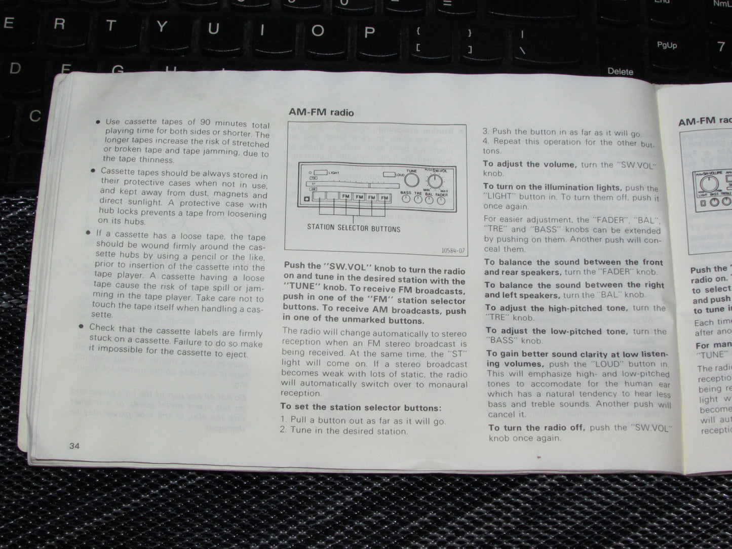 Toyota Celica (1985) Owners Manual
