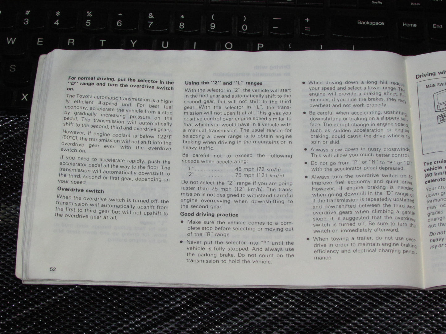 Toyota Celica (1985) Owners Manual