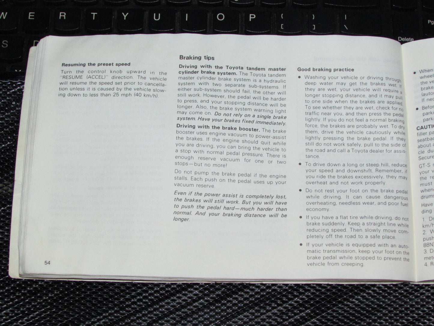 Toyota Celica (1985) Owners Manual