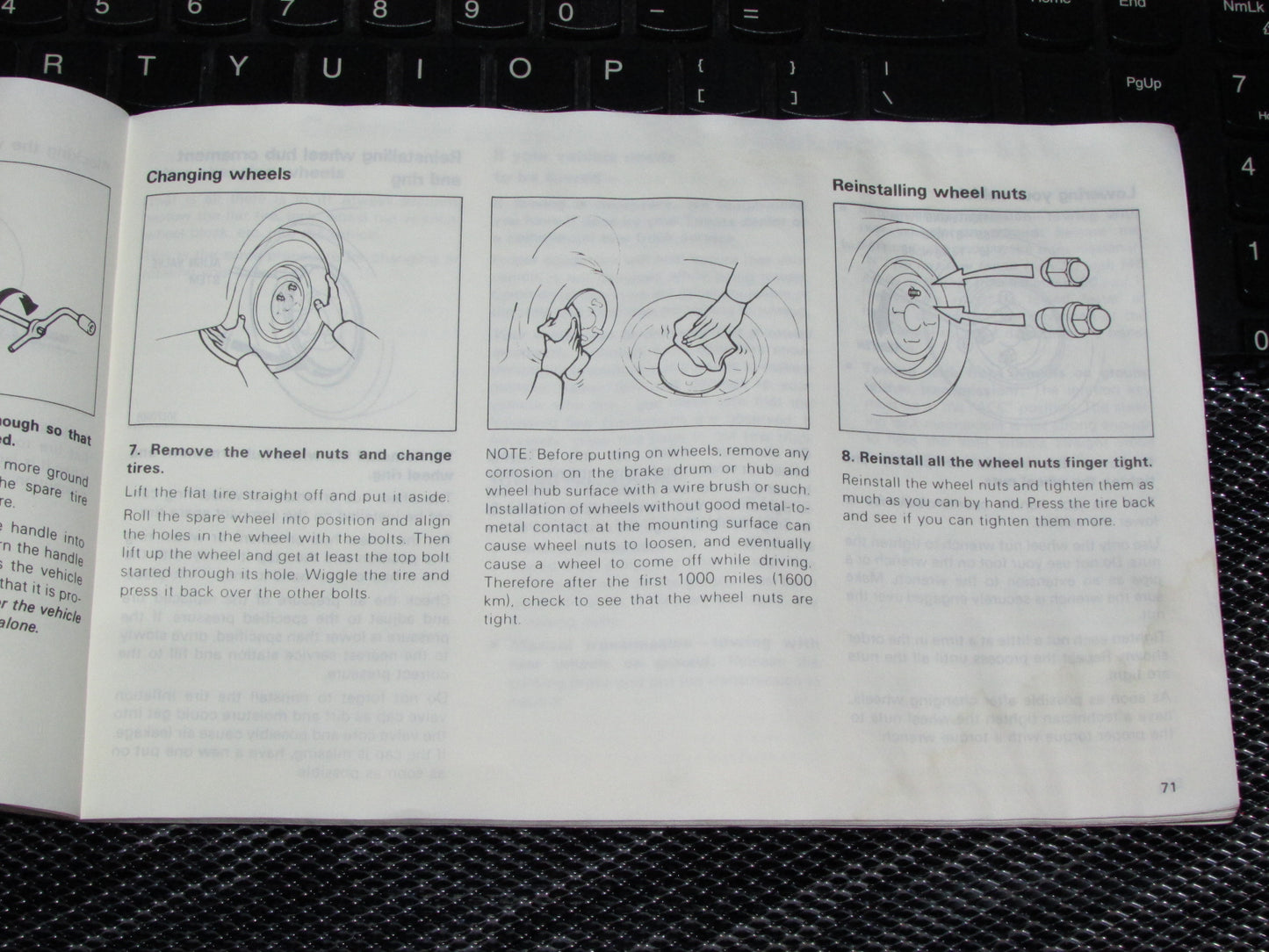 Toyota Celica (1985) Owners Manual